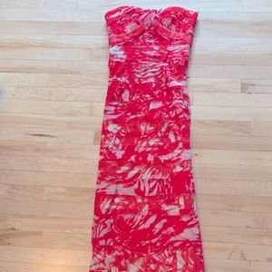 BCBG strapless maxi dress